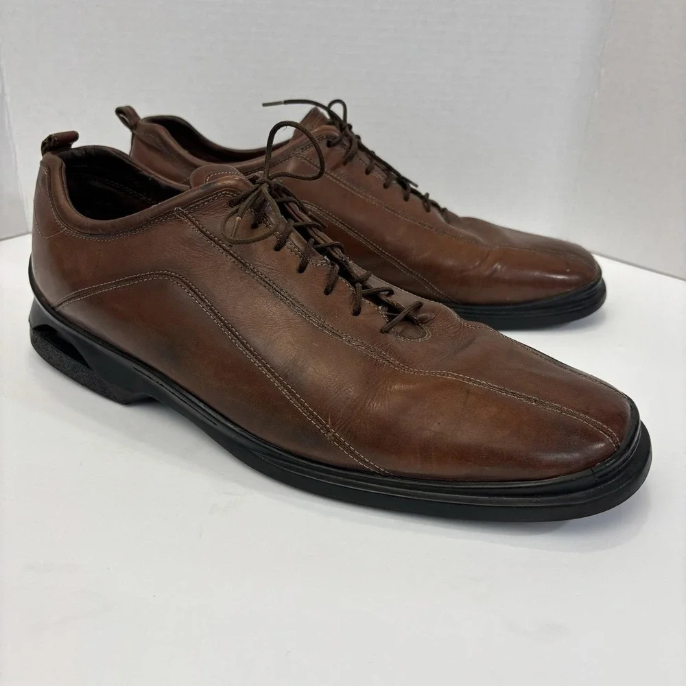 Cole Haan Air Leather Derby Dress Shoes Mens 15 Brown Formal Lace Up Preppy